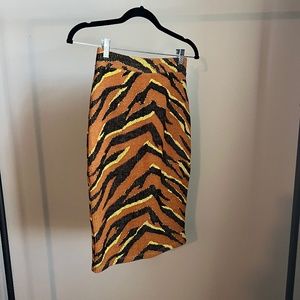 Free People Animal Print Skirt